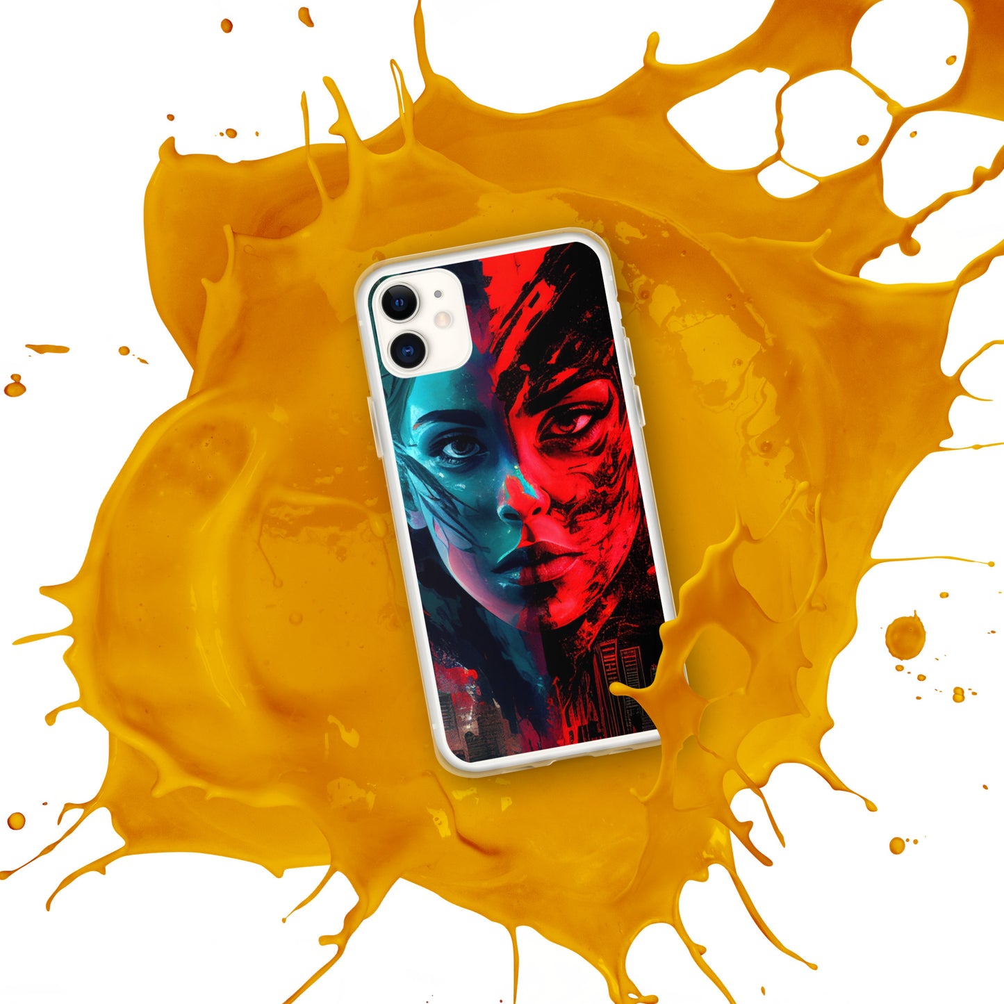 Modern Horror Cyber City Girl - Clear Case for iPhone®