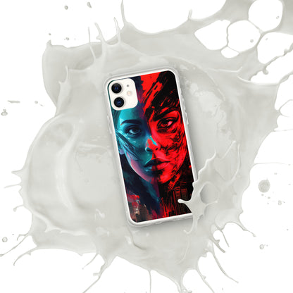 Modern Horror Cyber City Girl - Clear Case for iPhone®