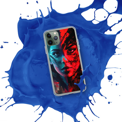 Modern Horror Cyber City Girl - Clear Case for iPhone®