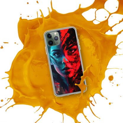 Modern Horror Cyber City Girl - Clear Case for iPhone®