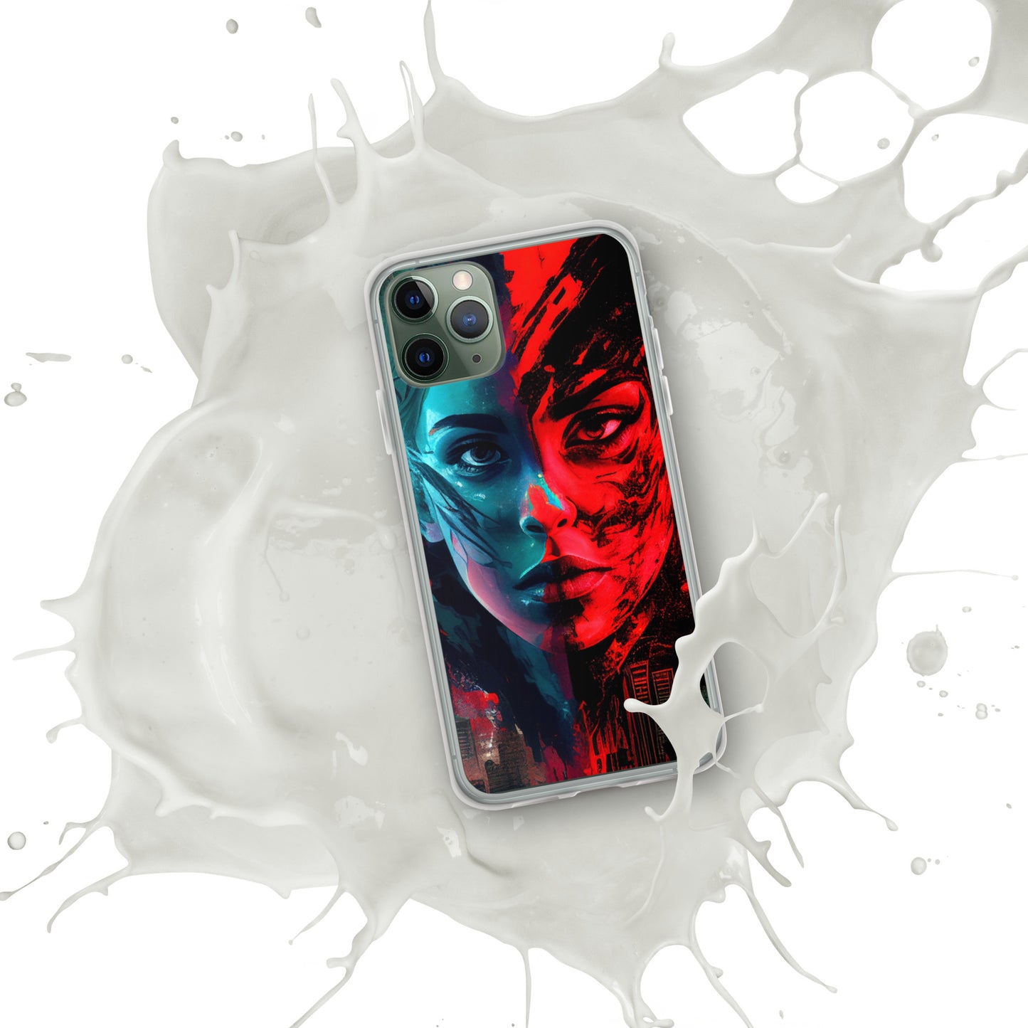 Modern Horror Cyber City Girl - Clear Case for iPhone®