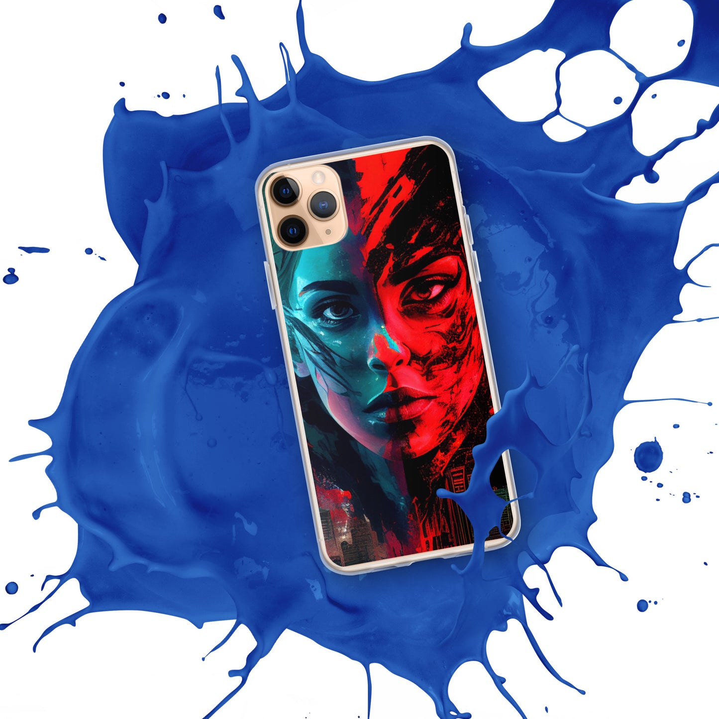 Modern Horror Cyber City Girl - Clear Case for iPhone®