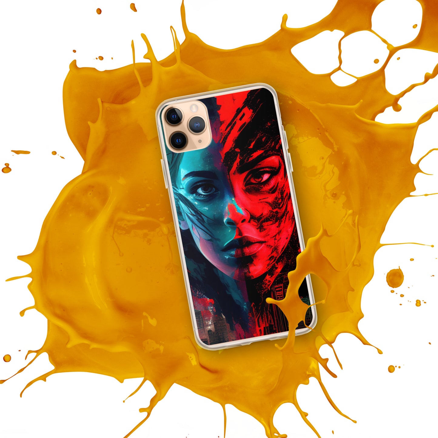 Modern Horror Cyber City Girl - Clear Case for iPhone®