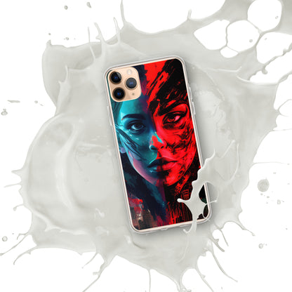 Modern Horror Cyber City Girl - Clear Case for iPhone®