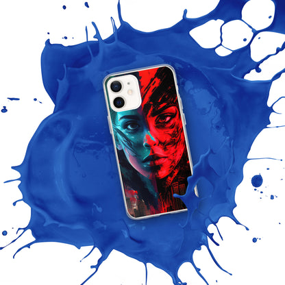 Modern Horror Cyber City Girl - Clear Case for iPhone®