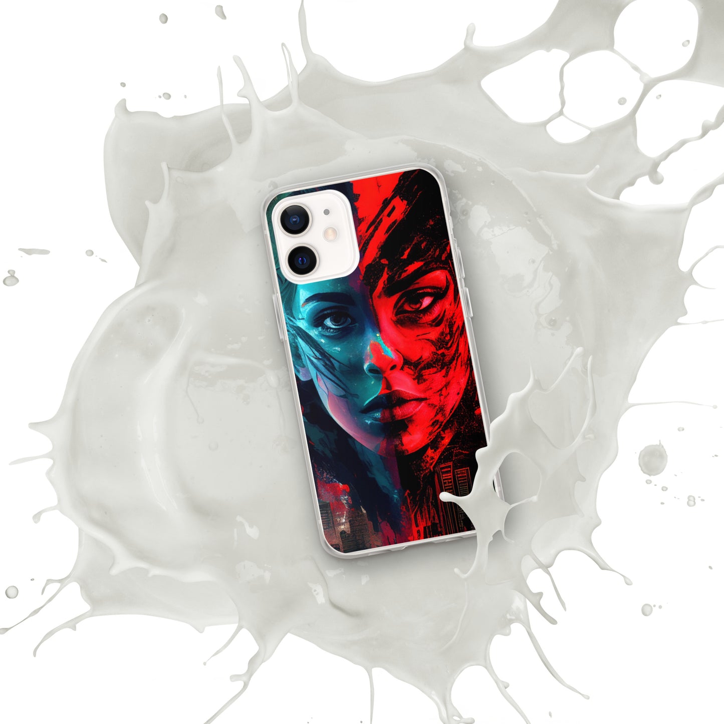 Modern Horror Cyber City Girl - Clear Case for iPhone®