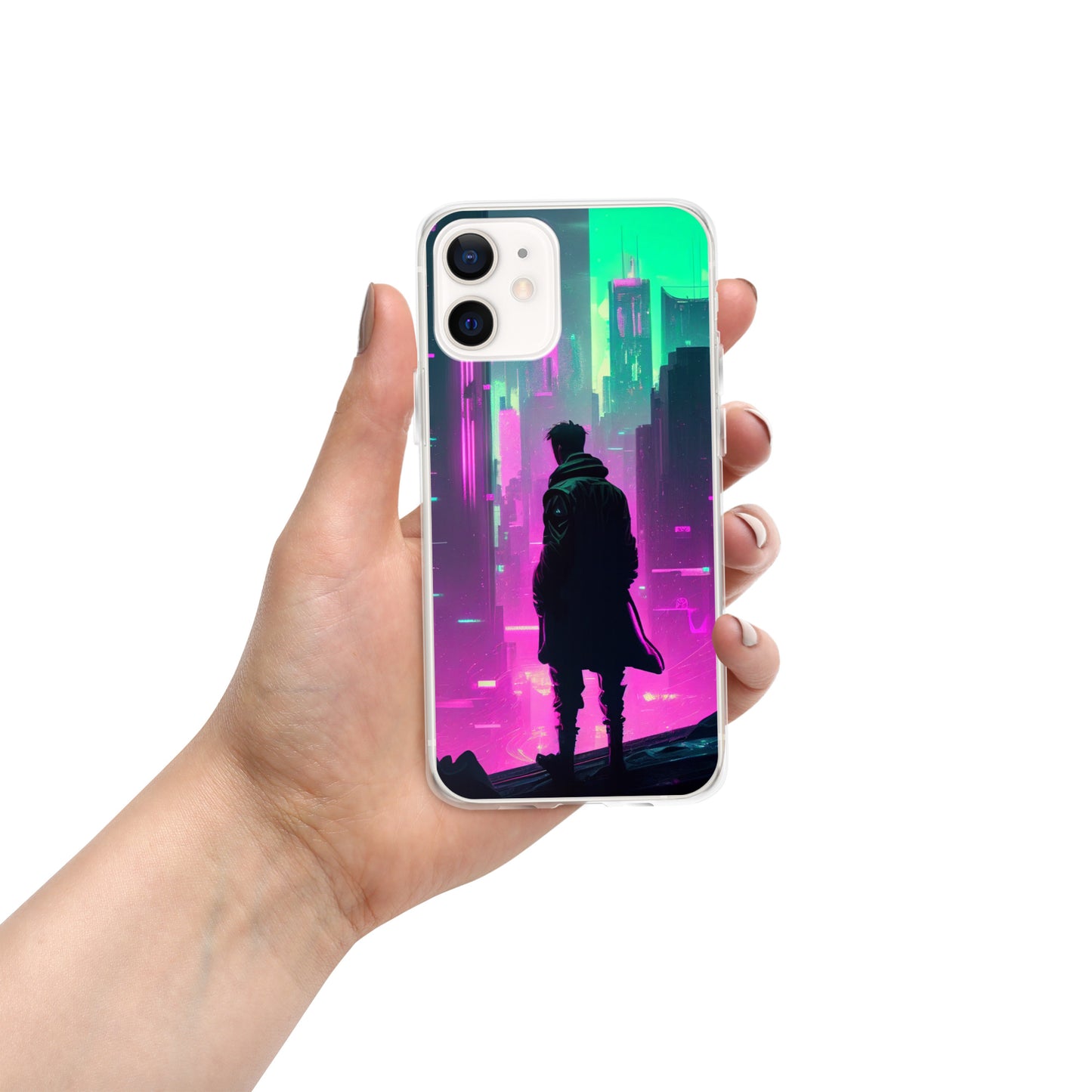 Cyberpunk Cityscape - Clear Case for iPhone®