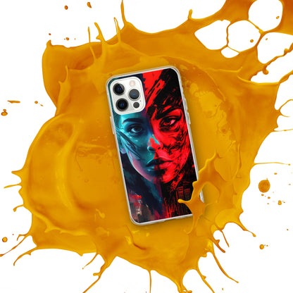 Modern Horror Cyber City Girl - Clear Case for iPhone®