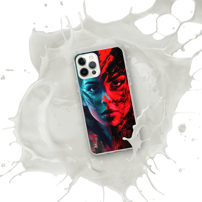 Modern Horror Cyber City Girl - Clear Case for iPhone®