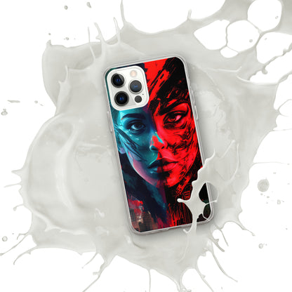 Modern Horror Cyber City Girl - Clear Case for iPhone®