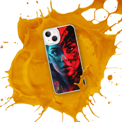 Modern Horror Cyber City Girl - Clear Case for iPhone®