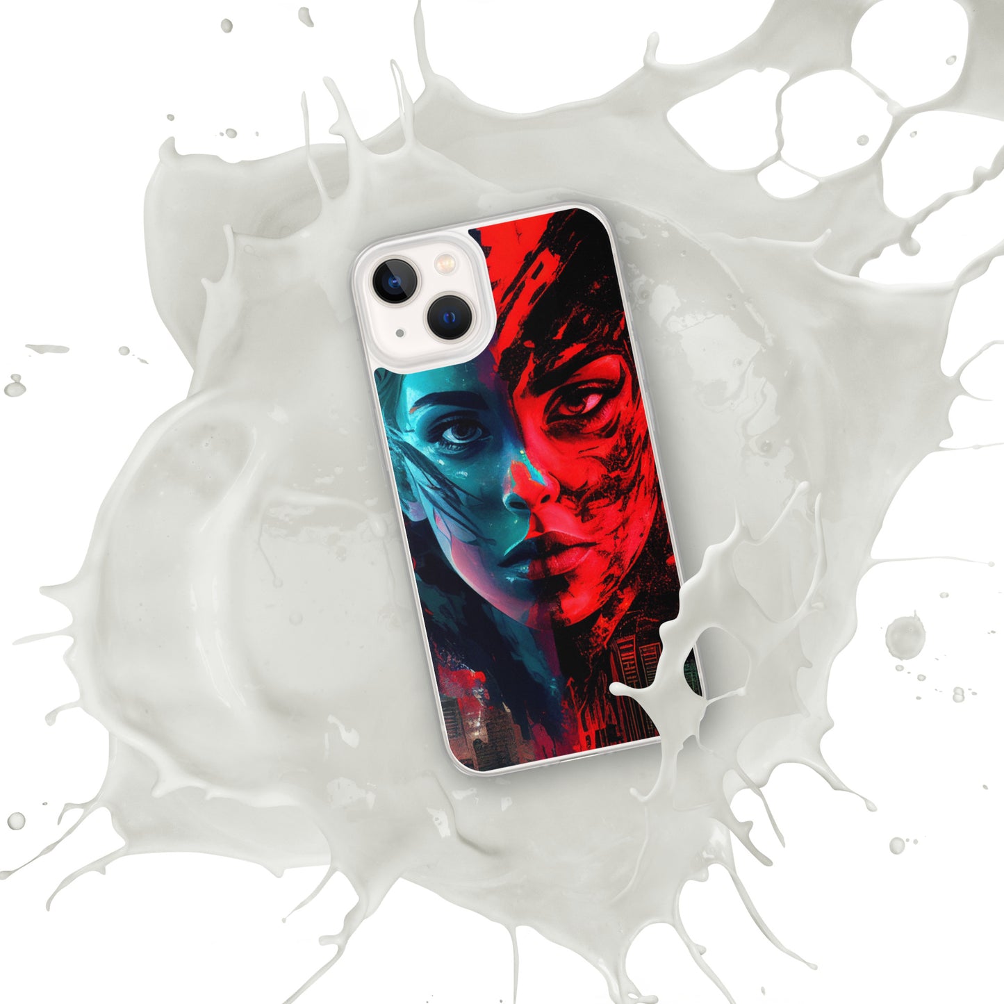 Modern Horror Cyber City Girl - Clear Case for iPhone®