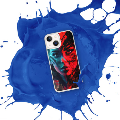 Modern Horror Cyber City Girl - Clear Case for iPhone®