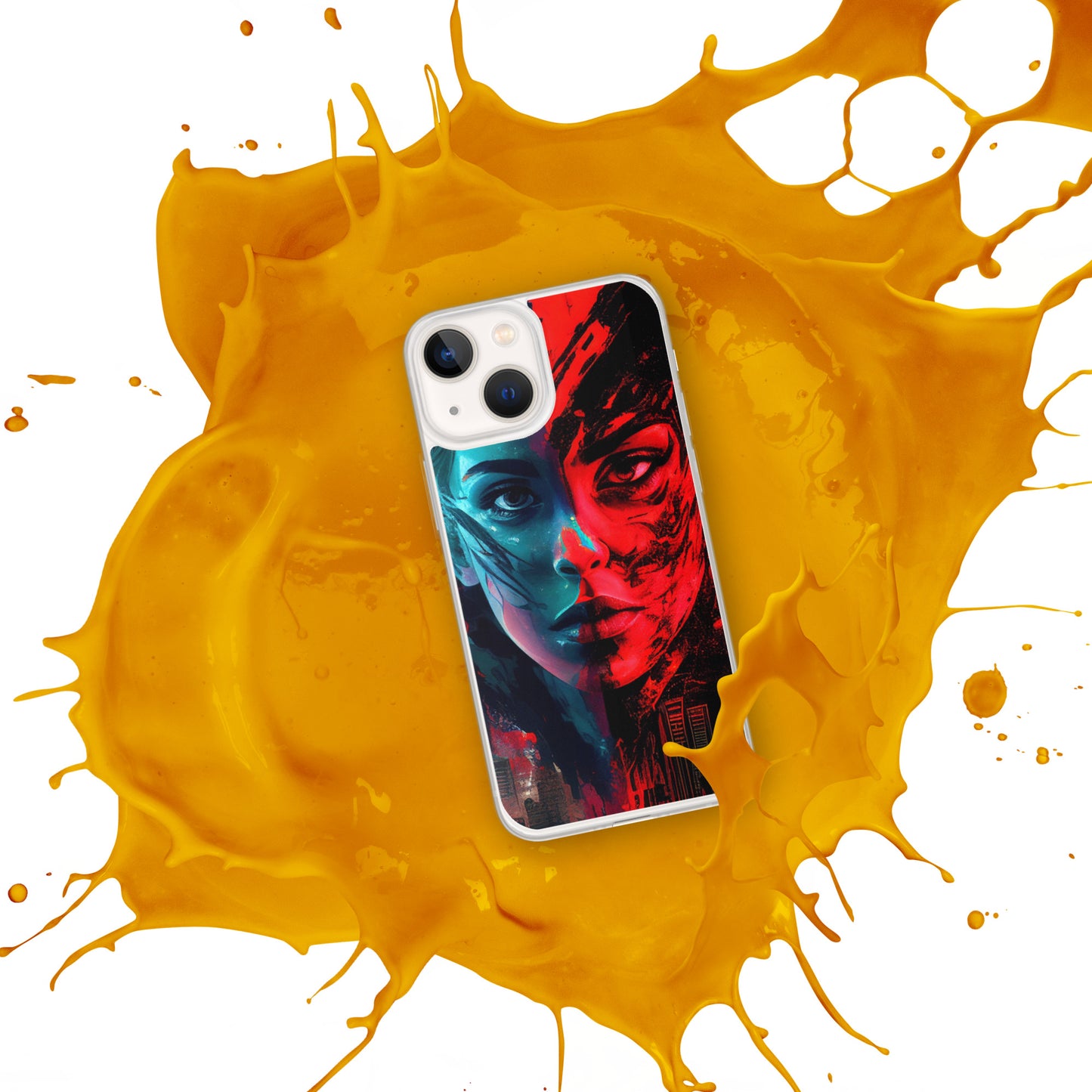 Modern Horror Cyber City Girl - Clear Case for iPhone®