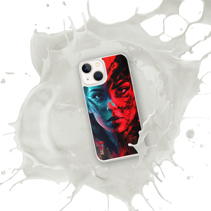 Modern Horror Cyber City Girl - Clear Case for iPhone®