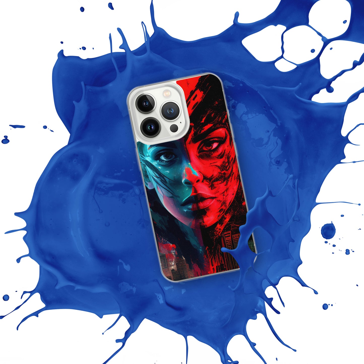 Modern Horror Cyber City Girl - Clear Case for iPhone®