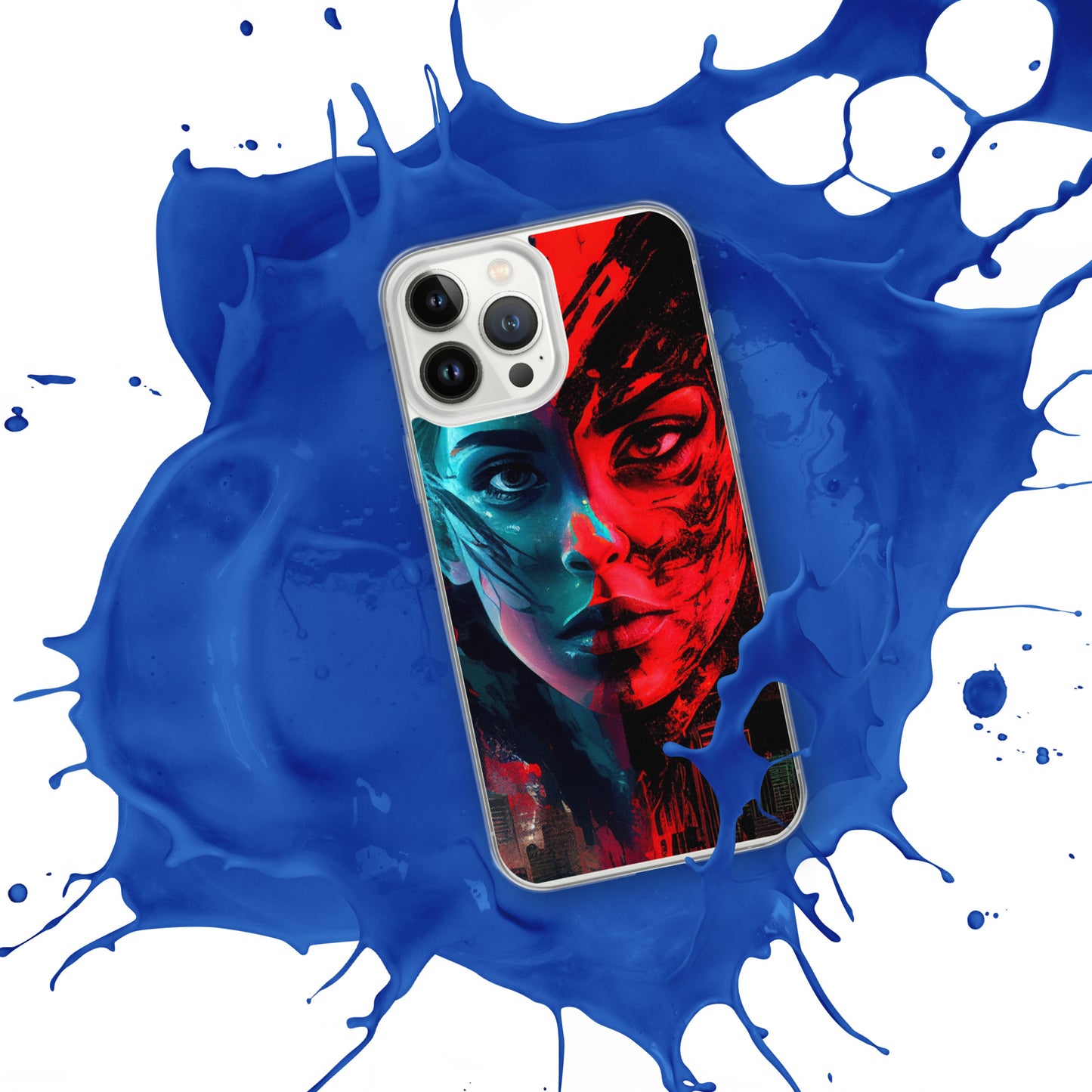 Modern Horror Cyber City Girl - Clear Case for iPhone®