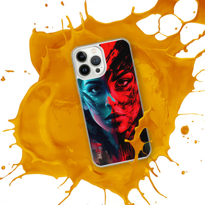 Modern Horror Cyber City Girl - Clear Case for iPhone®