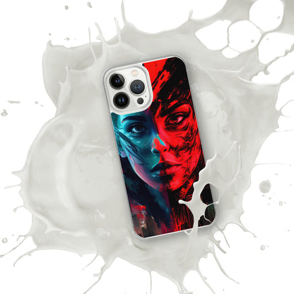 Modern Horror Cyber City Girl - Clear Case for iPhone®