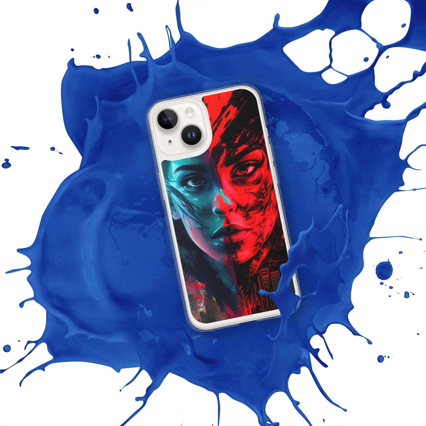 Modern Horror Cyber City Girl - Clear Case for iPhone®