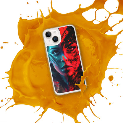 Modern Horror Cyber City Girl - Clear Case for iPhone®