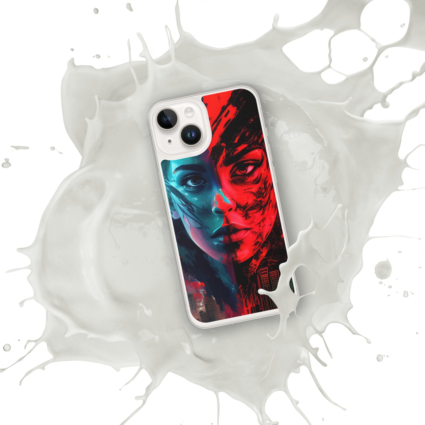 Modern Horror Cyber City Girl - Clear Case for iPhone®