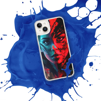 Modern Horror Cyber City Girl - Clear Case for iPhone®