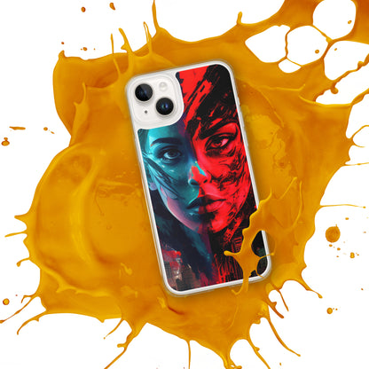 Modern Horror Cyber City Girl - Clear Case for iPhone®