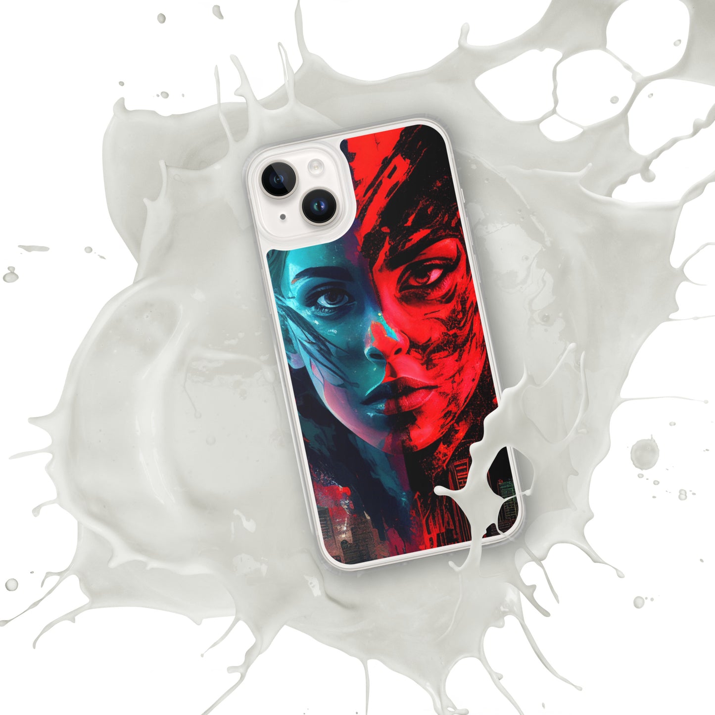 Modern Horror Cyber City Girl - Clear Case for iPhone®