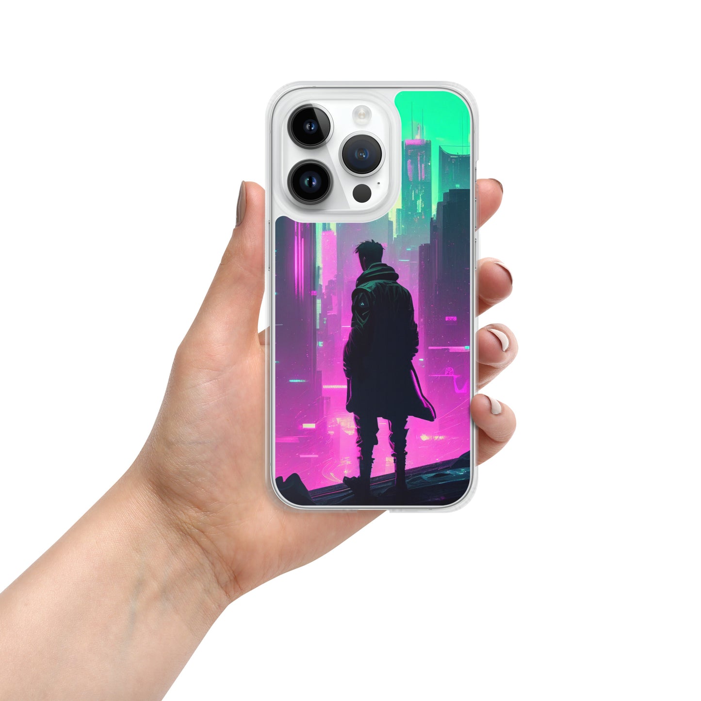 Cyberpunk Cityscape - Clear Case for iPhone®