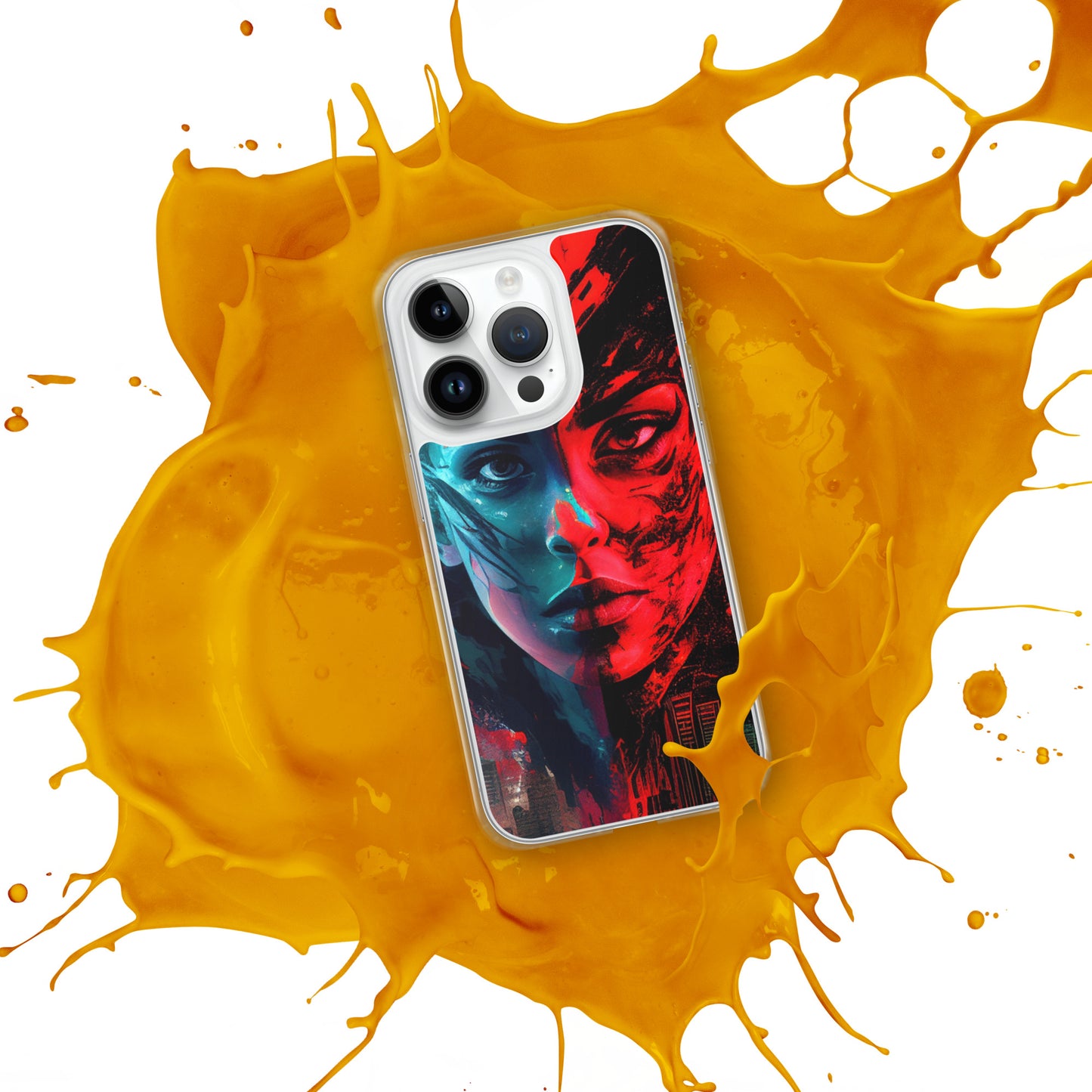 Modern Horror Cyber City Girl - Clear Case for iPhone®