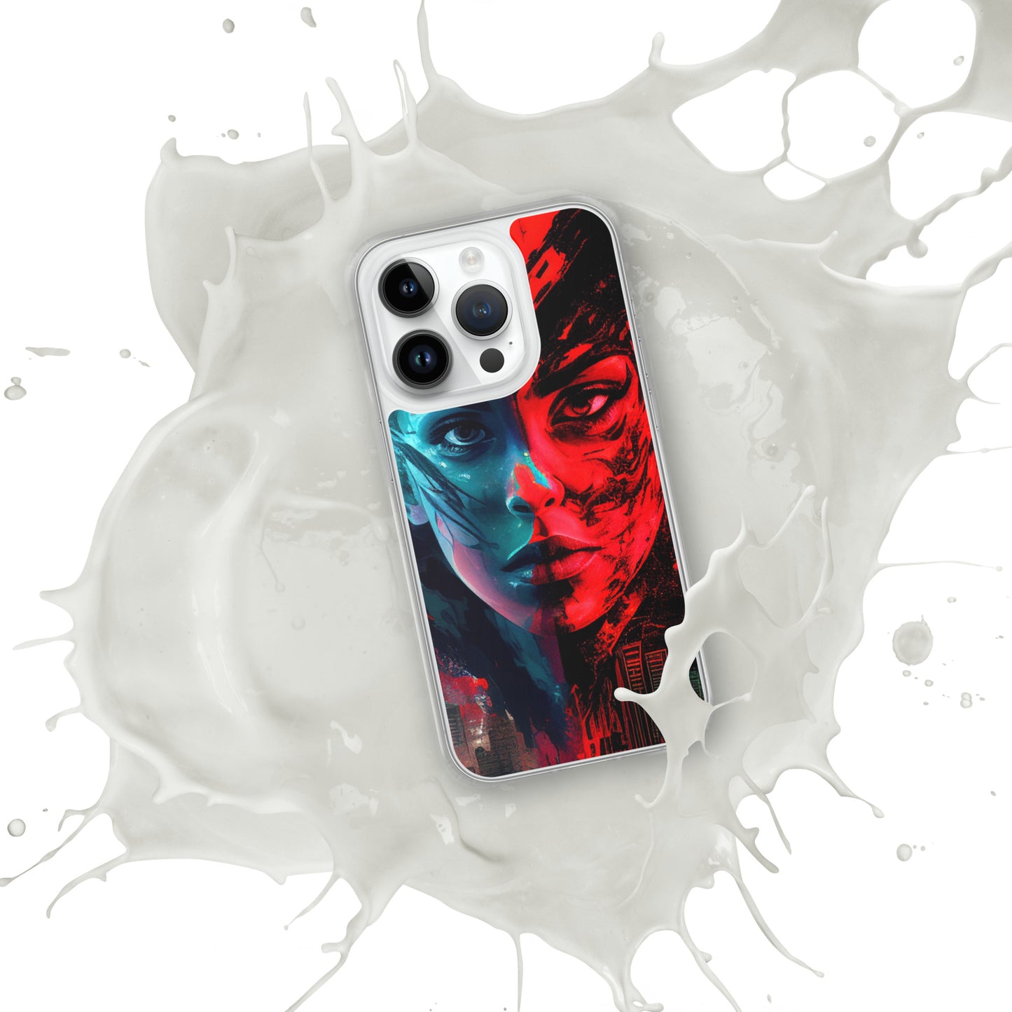 Modern Horror Cyber City Girl - Clear Case for iPhone®