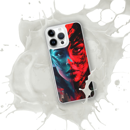 Modern Horror Cyber City Girl - Clear Case for iPhone®