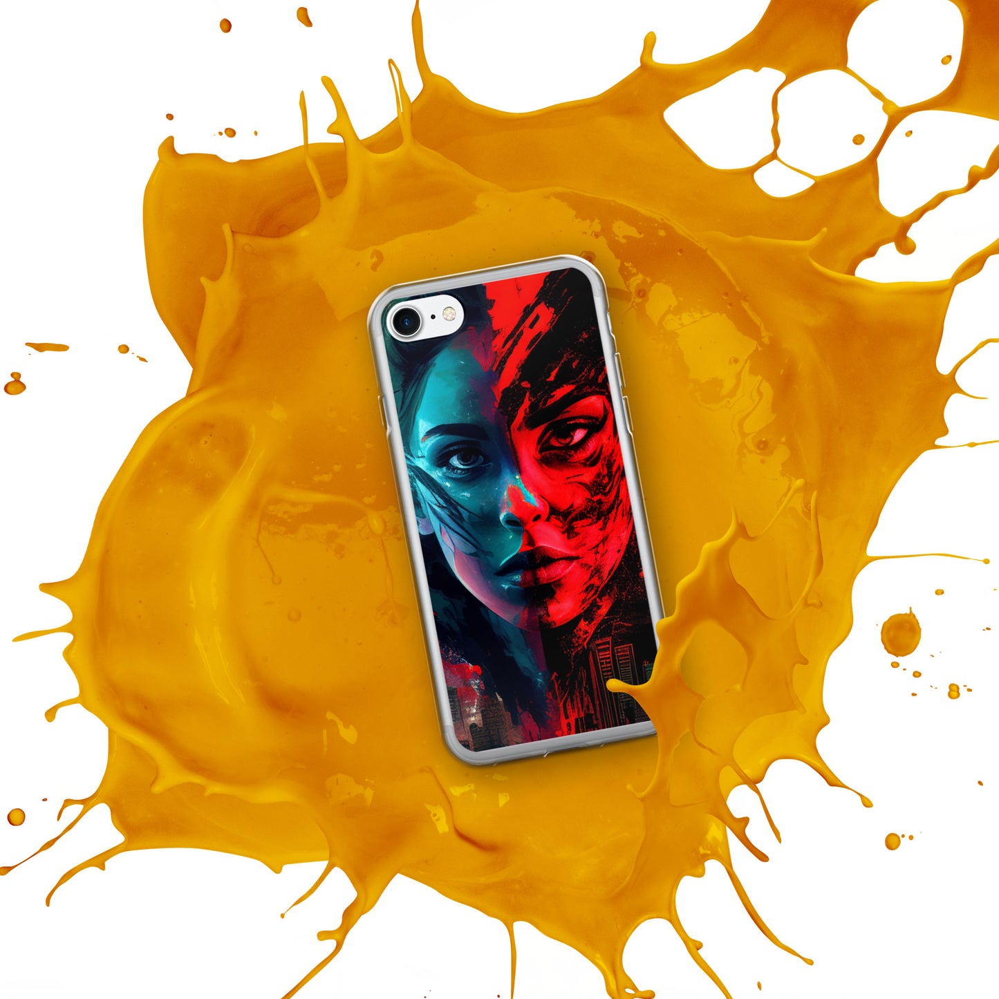 Modern Horror Cyber City Girl - Clear Case for iPhone®