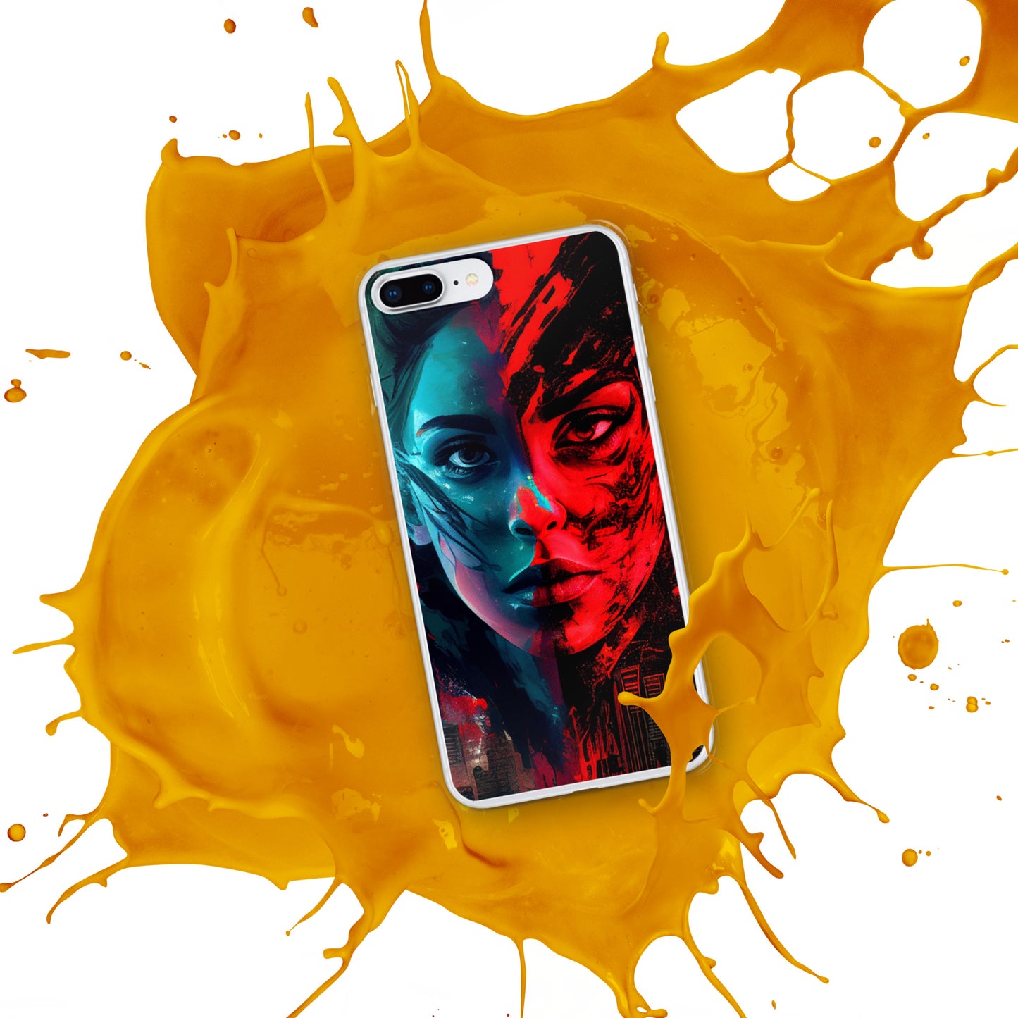 Modern Horror Cyber City Girl - Clear Case for iPhone®