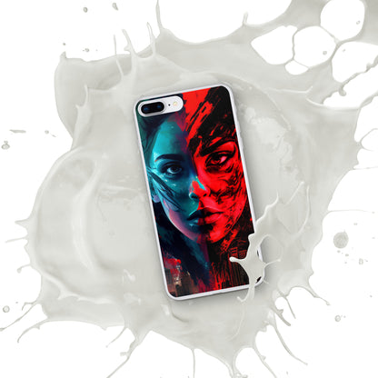 Modern Horror Cyber City Girl - Clear Case for iPhone®