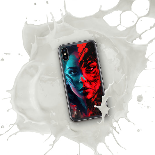 Modern Horror Cyber City Girl - Clear Case for iPhone®
