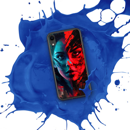 Modern Horror Cyber City Girl - Clear Case for iPhone®