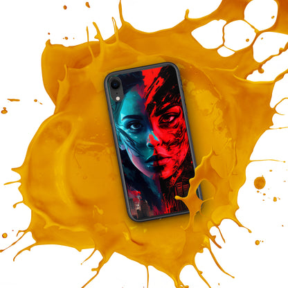 Modern Horror Cyber City Girl - Clear Case for iPhone®