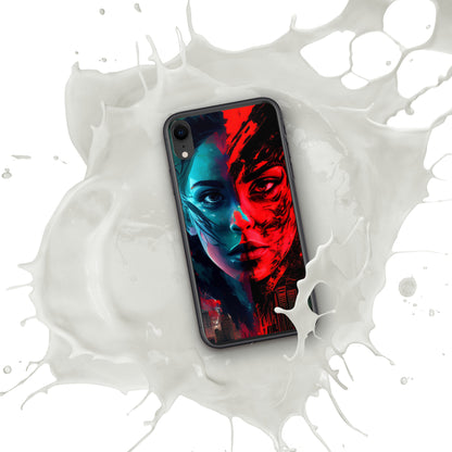 Modern Horror Cyber City Girl - Clear Case for iPhone®