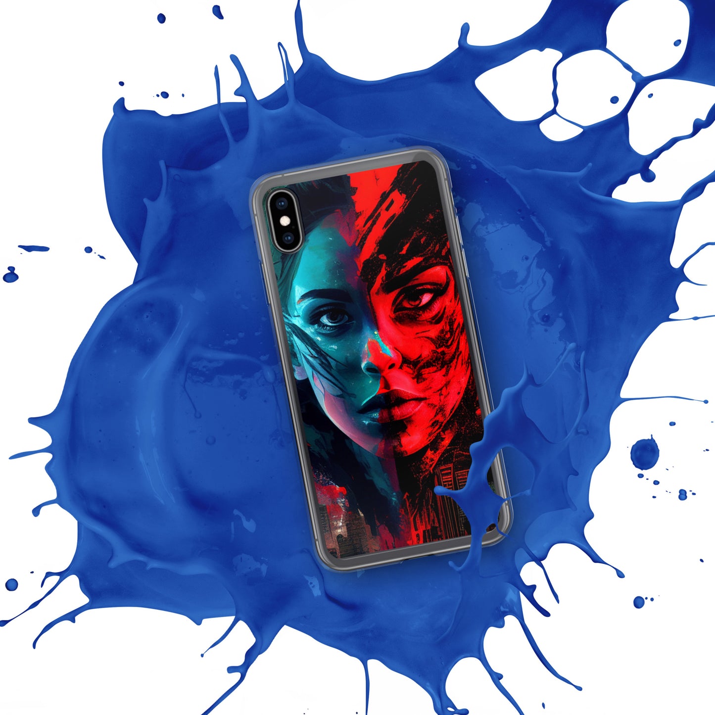 Modern Horror Cyber City Girl - Clear Case for iPhone®