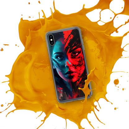 Modern Horror Cyber City Girl - Clear Case for iPhone®