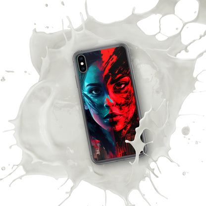 Modern Horror Cyber City Girl - Clear Case for iPhone®