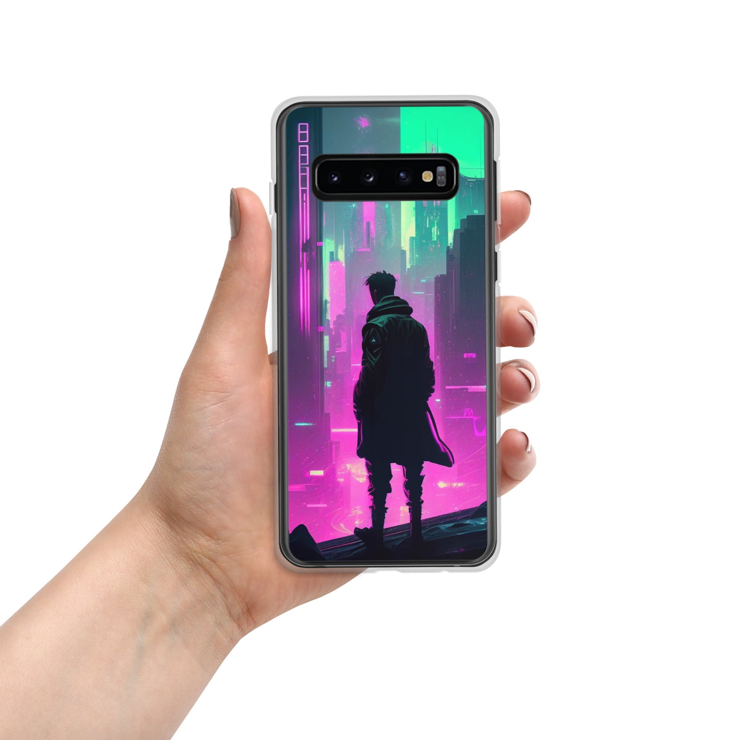 Cyberpunk Cityscape - Clear Case for Samsung®