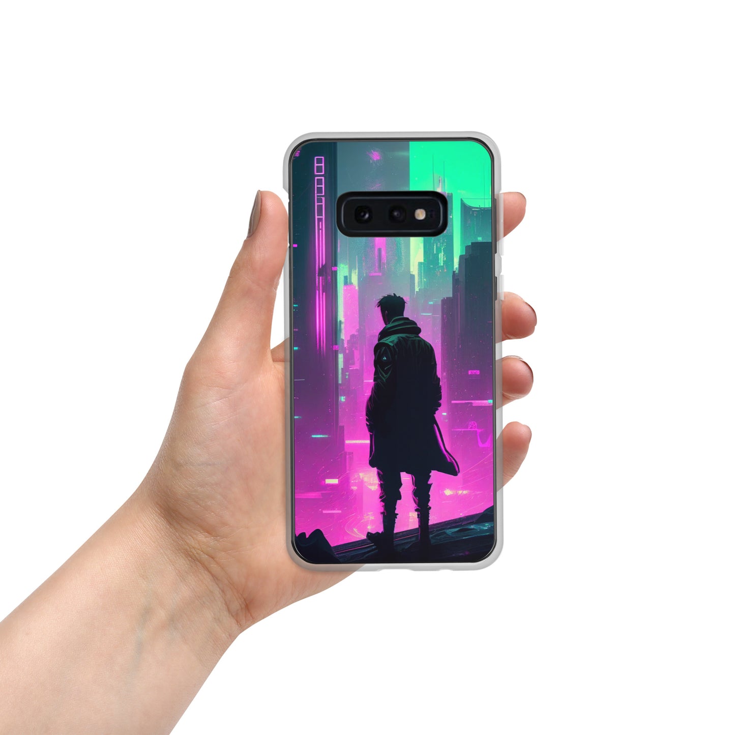 Cyberpunk Cityscape - Clear Case for Samsung®