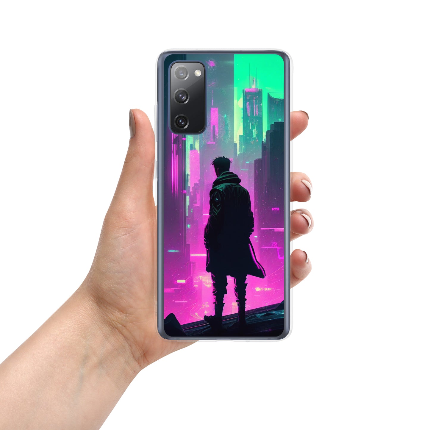 Cyberpunk Cityscape - Clear Case for Samsung®