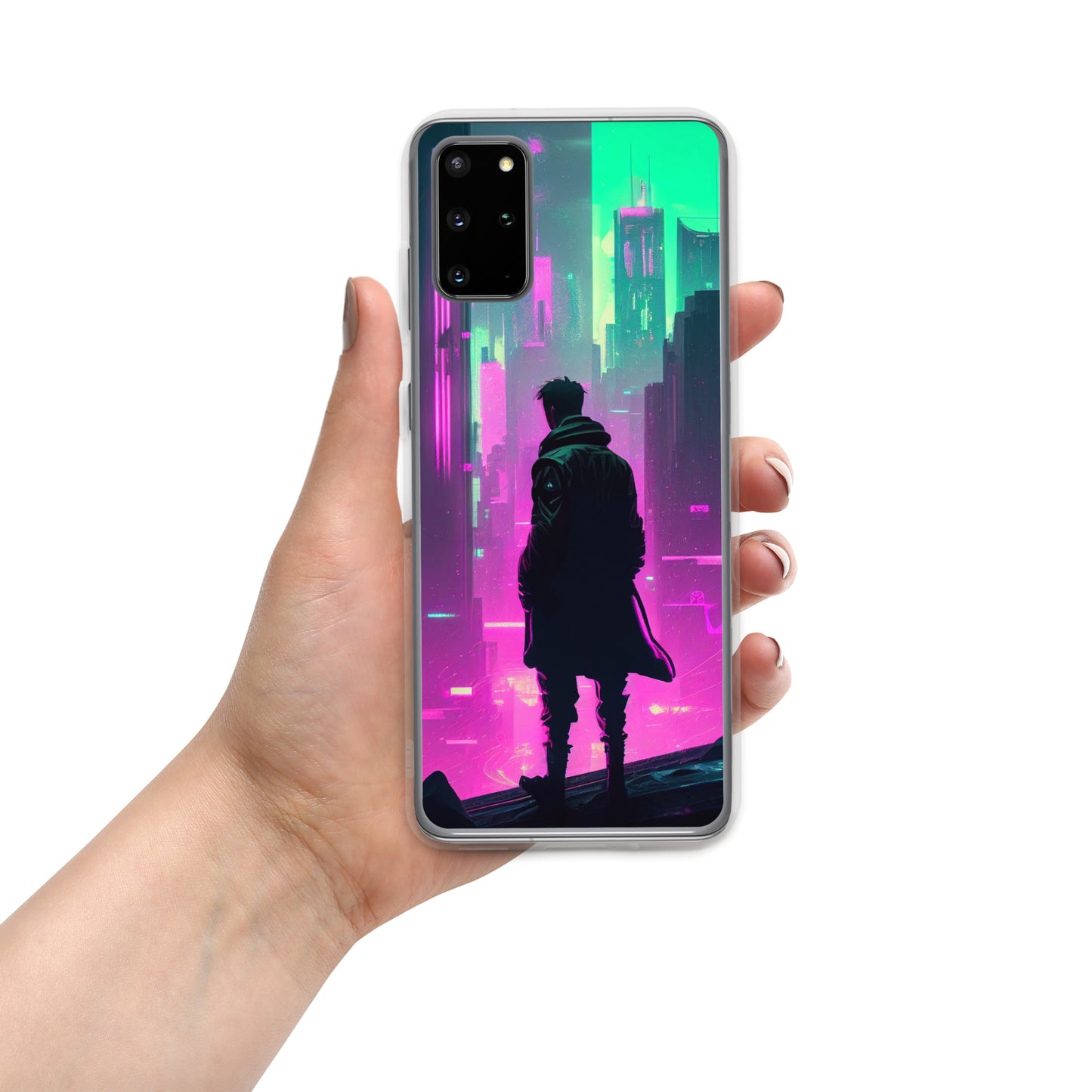 Cyberpunk Cityscape - Clear Case for Samsung®