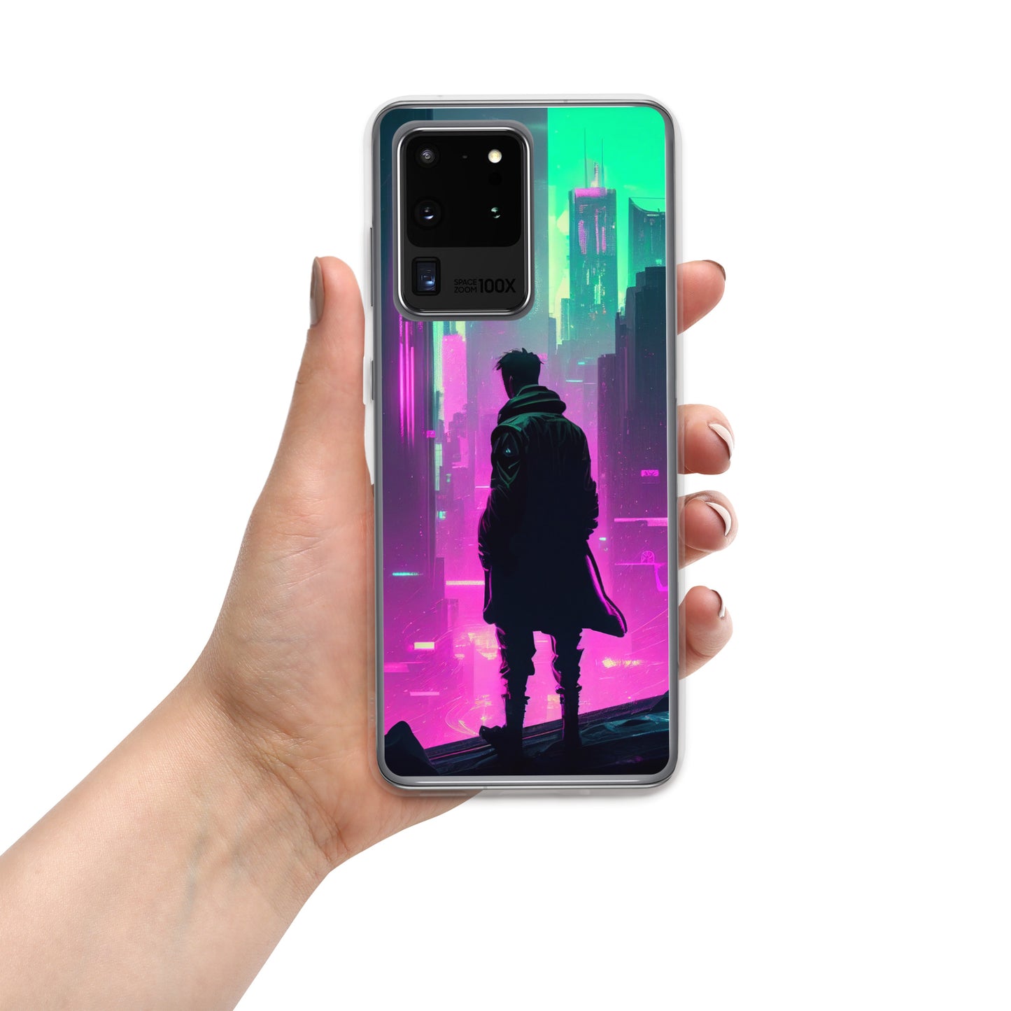 Cyberpunk Cityscape - Clear Case for Samsung®