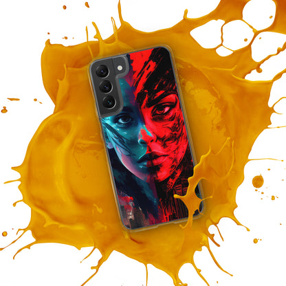 Modern Horror Cyber City Girl - Clear Case for Samsung®