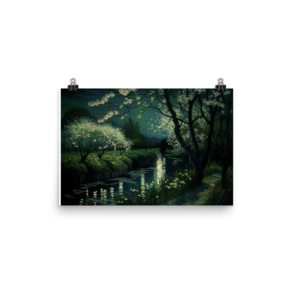 Spring River La Nuit - Poster